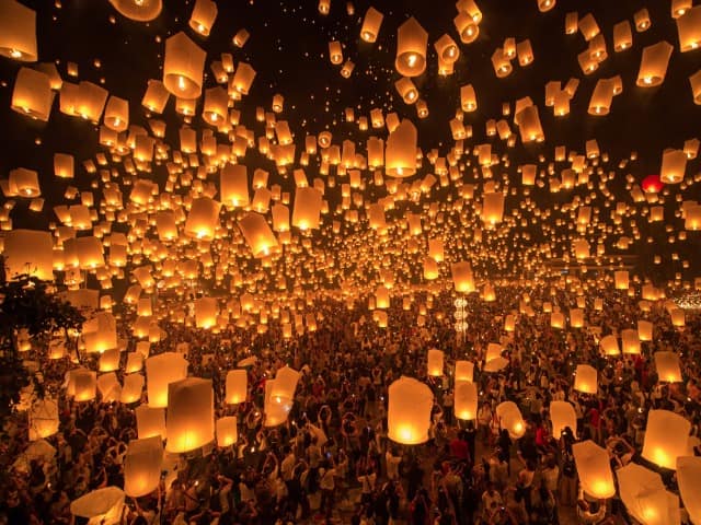 Tailandia festival das lanternas